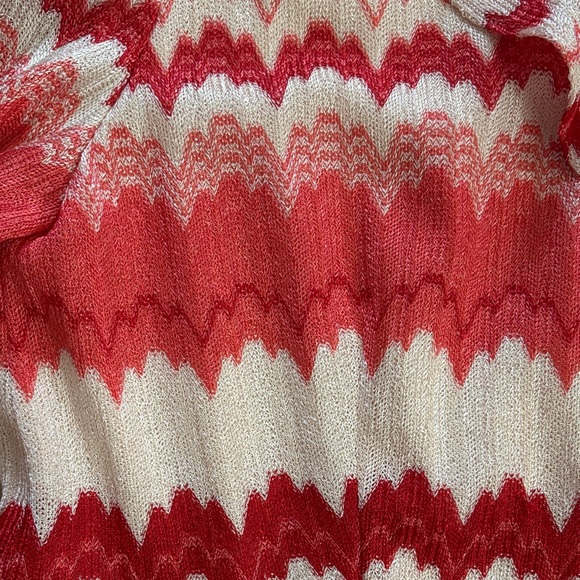 Donna Ricco Red and White Geometric Patterned Dress sz 14 - Picture 4 of 12